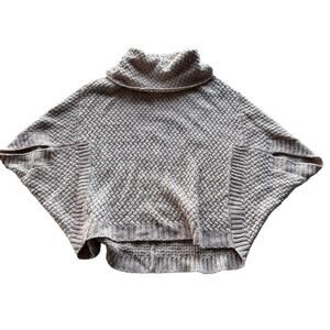 St. John’s Bay Cowl Neck Knit Grey Beige Pullover Acrylic Sweater Women's Small
